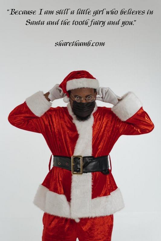 A santa with mask wearing